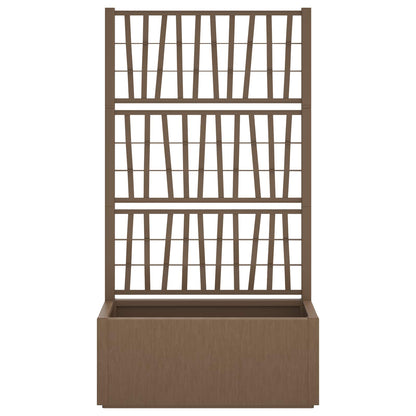 Vaso da Giardino con Trellis Marrone 80 x 36 x 140 cm PP