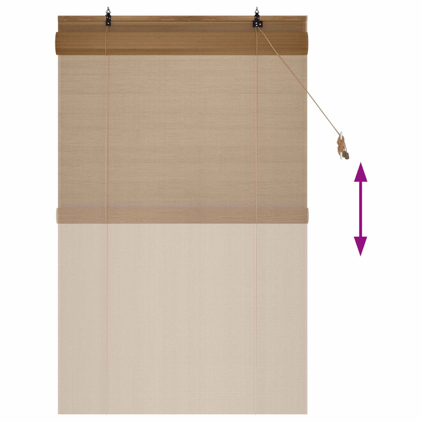 Tenda a rullo Marrone 100 x 160 cm Bambù