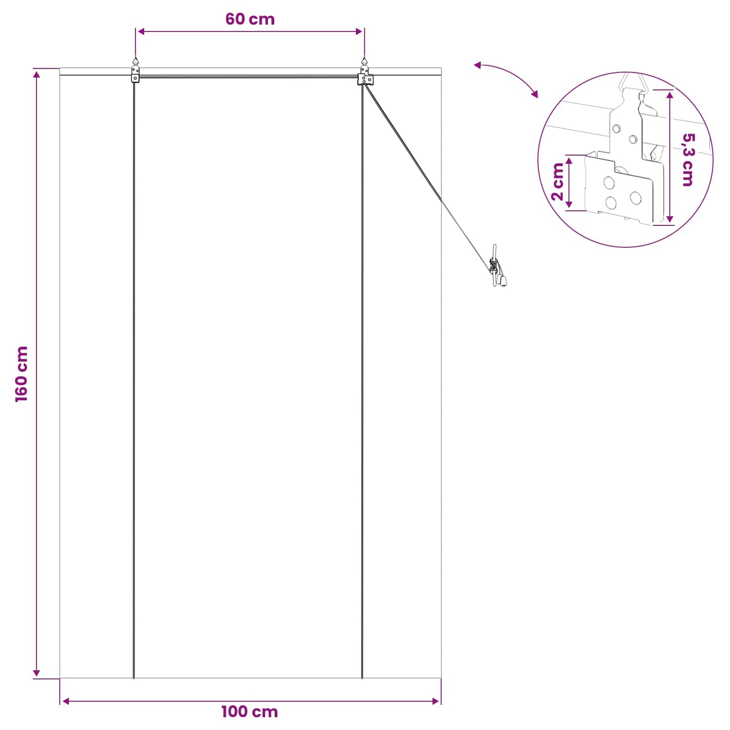 Tenda a rullo Marrone 100 x 160 cm Bambù | homemem39
