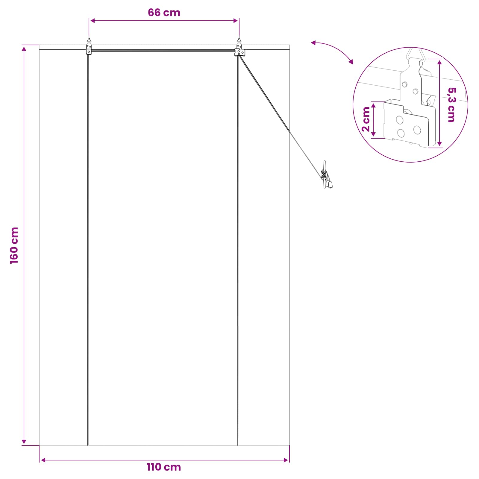 Tenda a rullo Marrone 110 x 160 cm Bambù | homemem39