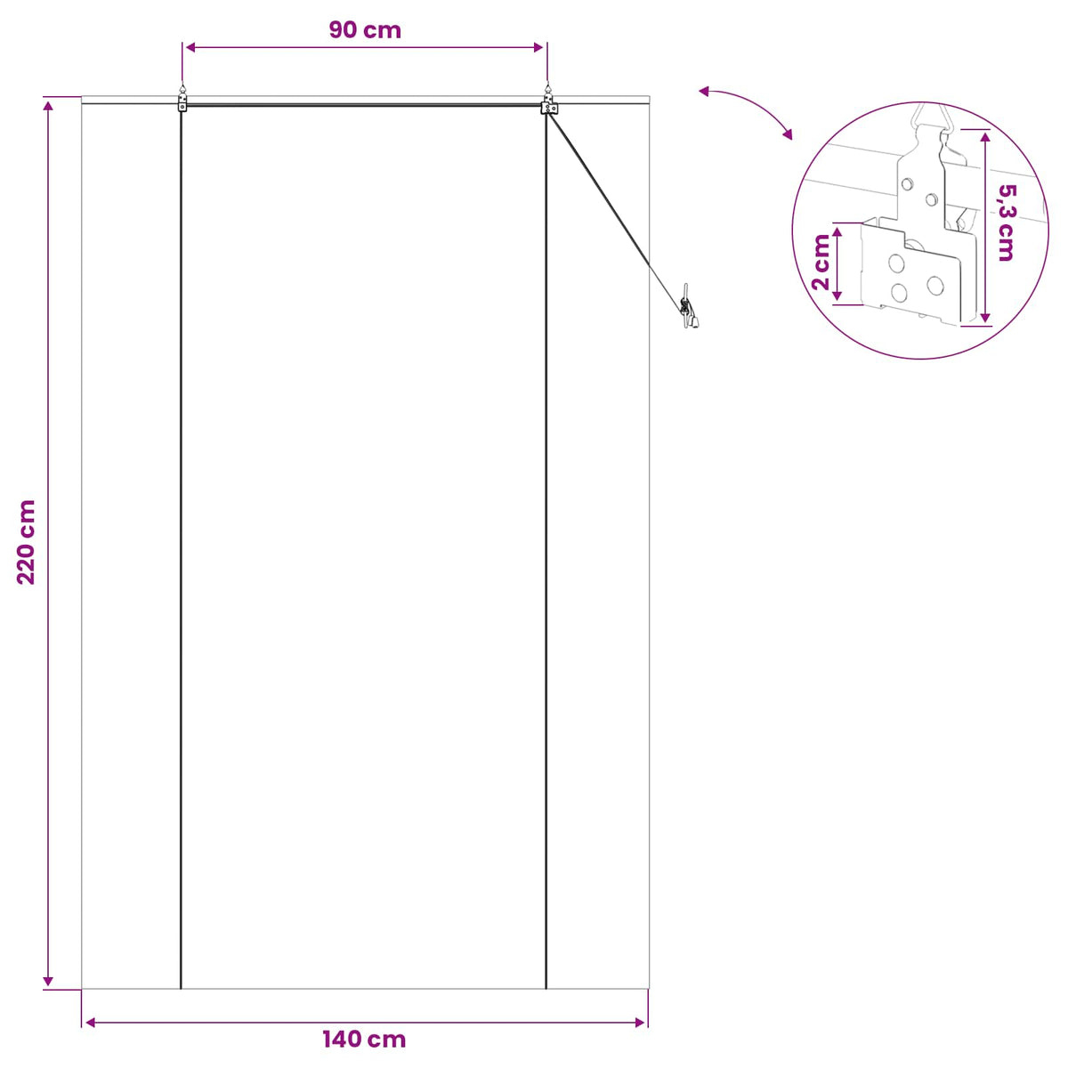Tenda a rullo Marrone 140 x 220 cm Bambù | homemem39