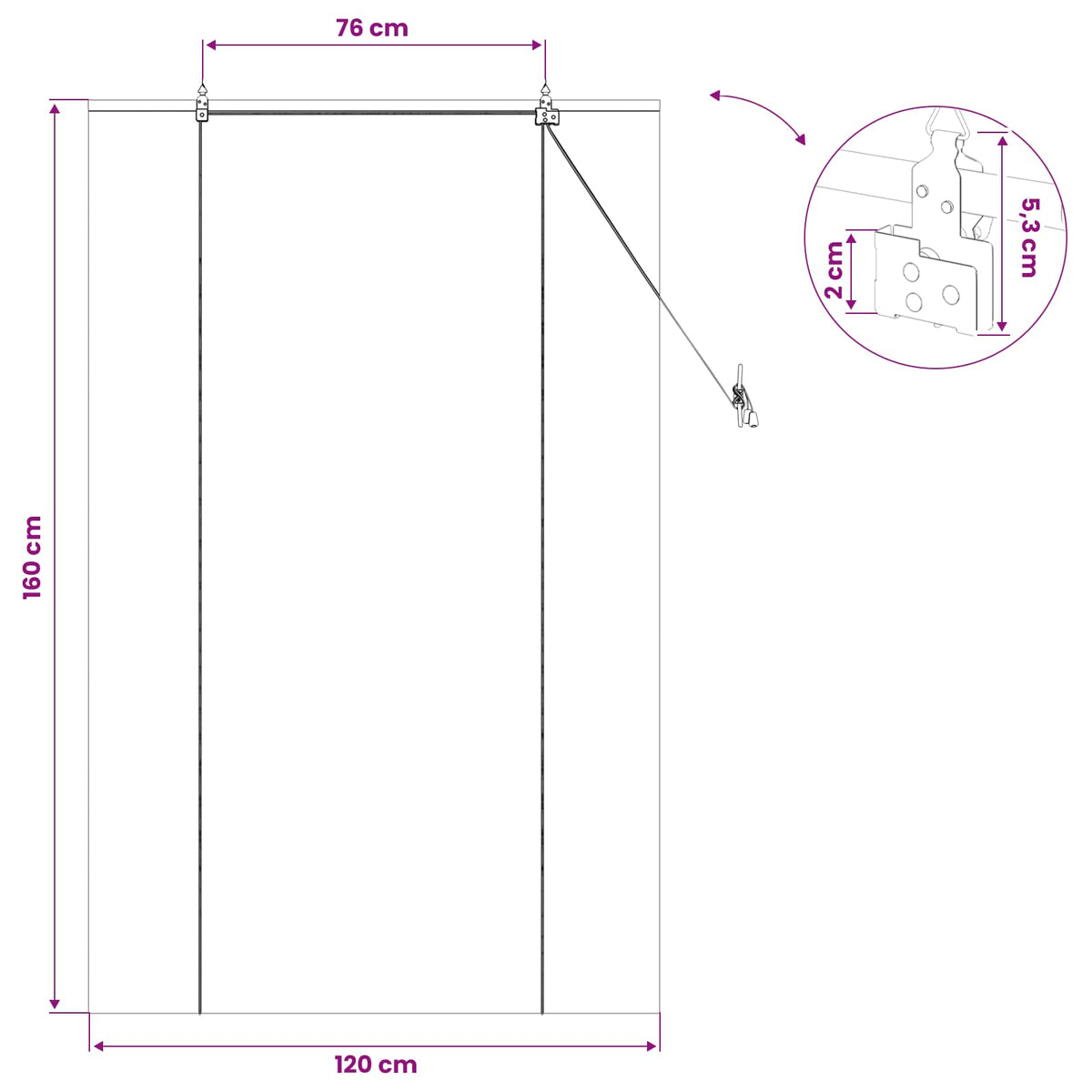Tenda a rullo Naturale 120 x 160 cm Bambù | homemem39
