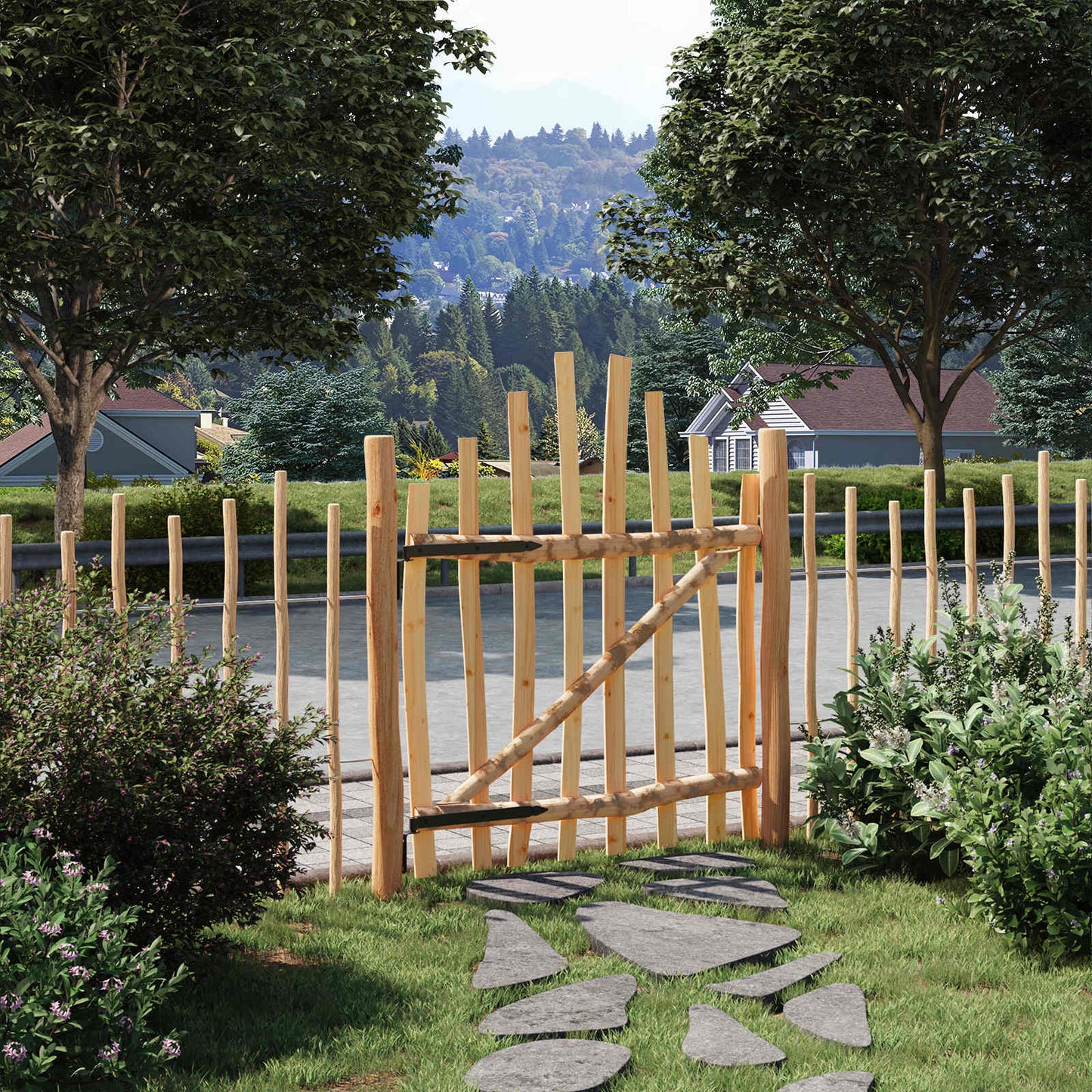 Cancello della recinzione arcuato 100 x 120 cm | homemem39