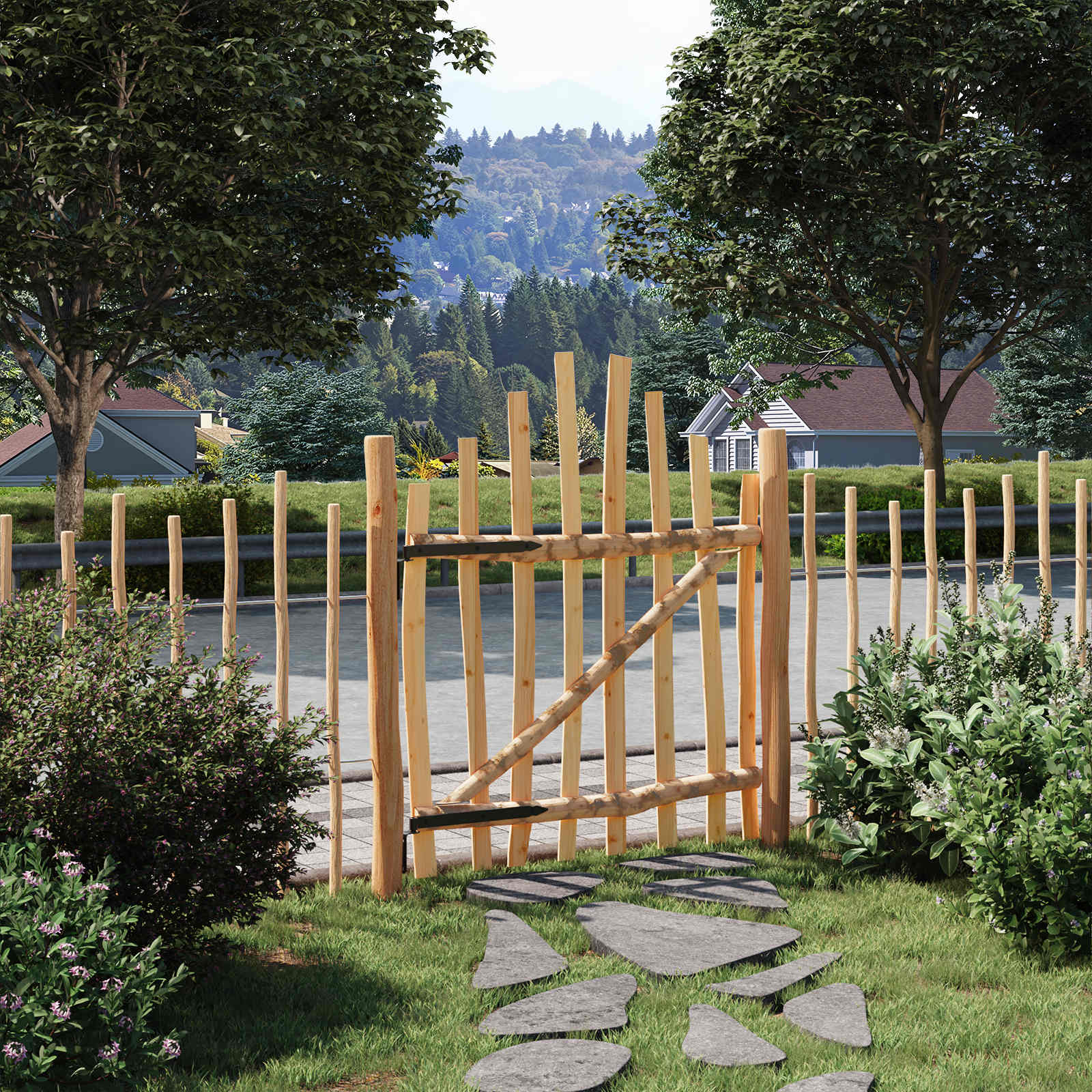 Cancello della recinzione arcuato 100 x 120 cm | homemem39