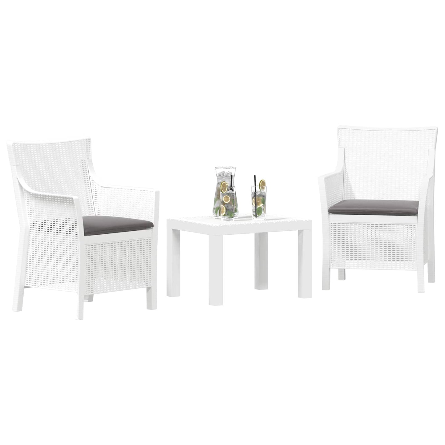 Set di relax con cuscino 3 pcs Bianco PP | homemem39
