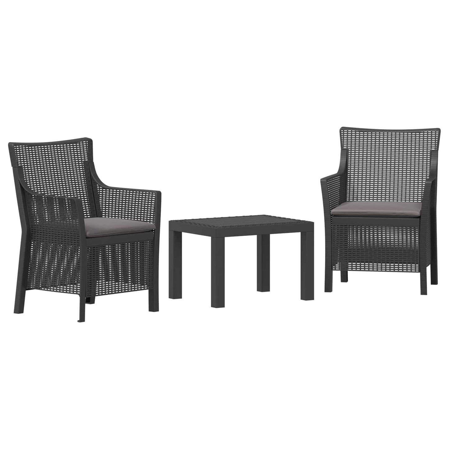 Set di relax con cuscino 3 pcs Antracite PP | homemem39