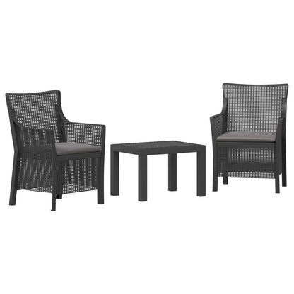 Set di relax con cuscino 3 pcs Antracite PP | homemem39