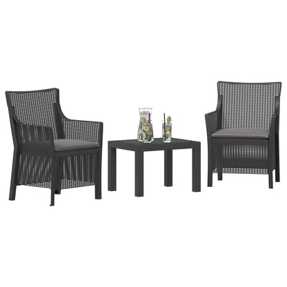 Set di relax con cuscino 3 pcs Antracite PP | homemem39