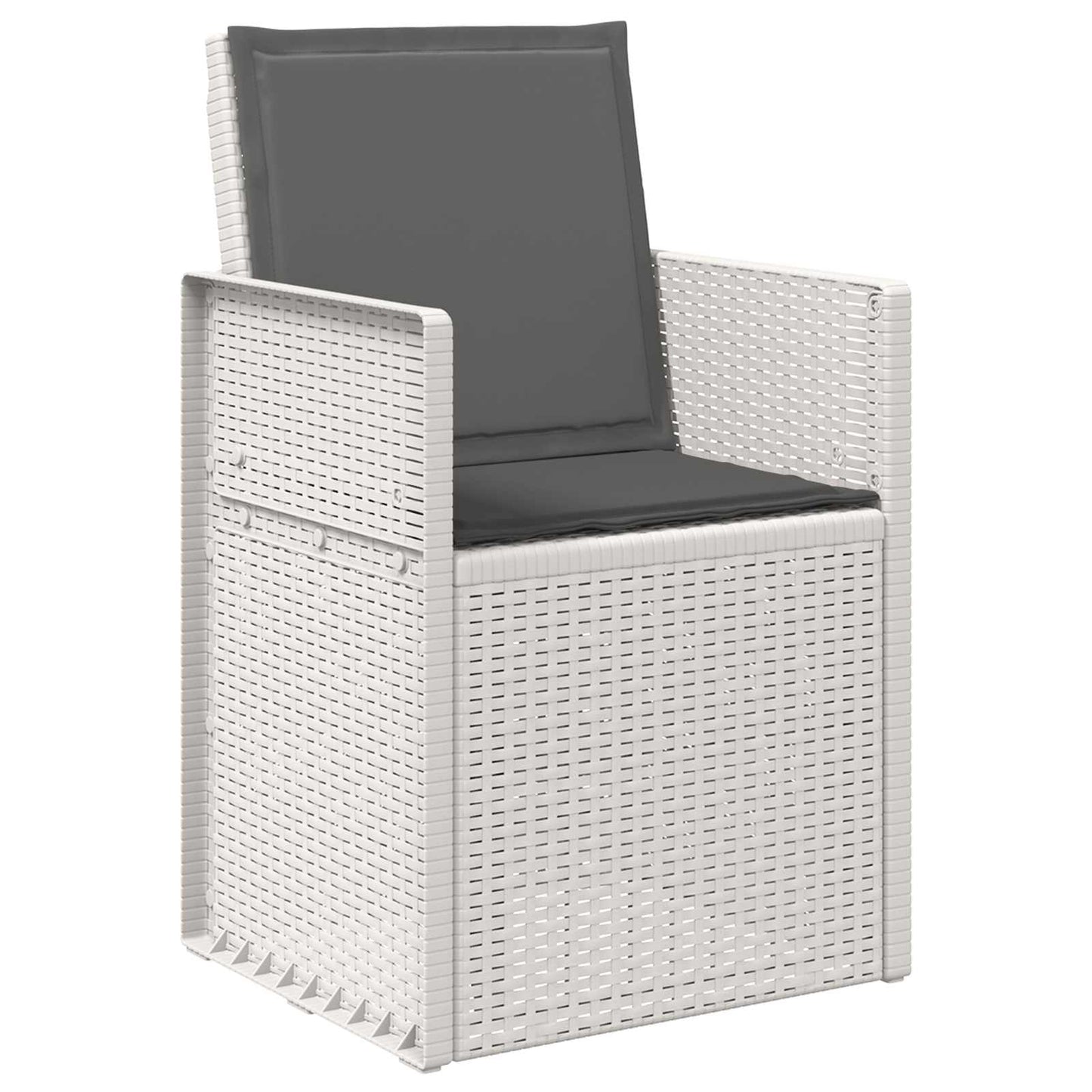 Set da Pranzo per Giardino 3 pz Bianco e Antracite PP | homemem39