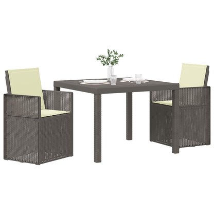 Set da Pranzo per Giardino 3 pz Grigio chiaro e panna PP | homemem39