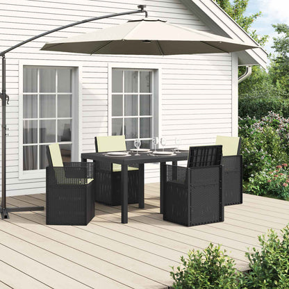 Set da Pranzo per Giardino 5 pcs Antracite e Crema PP | homemem39