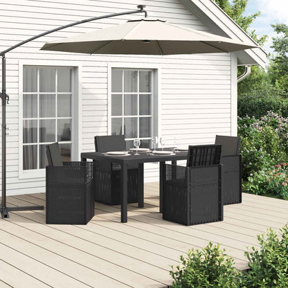 Set da Pranzo per Giardino con cuscino 5 pcs Antracite PP | homemem39