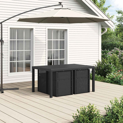 Set da Pranzo per Giardino 5 pcs Antracite e Grigio chiaro PP | homemem39