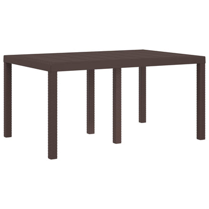 Set da Pranzo per Giardino 5 pcs Marrone e Antracite PP | homemem39