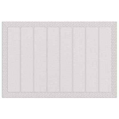 Set da Pranzo per Giardino 5 pz Bianco e Grigio Chiaro PP | homemem39
