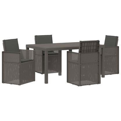 Set da Pranzo per Giardino 5 pz Grigio chiaro e Antracite PP | homemem39