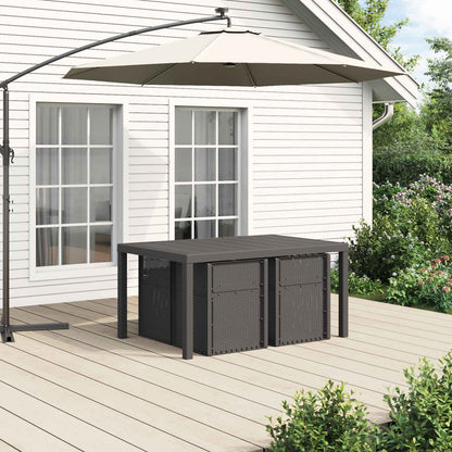 Set da Pranzo per Giardino 5 pz Grigio Chiaro PP | homemem39