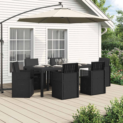 Set da Pranzo per Giardino con cuscino 7 pcs Antracite PP | homemem39