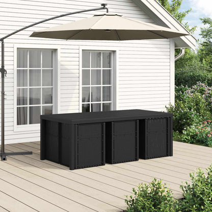 Set da Pranzo per Giardino 7 pcs Antracite e Tortora PP | homemem39