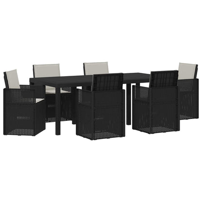 Set da Pranzo per Giardino 7 pcs Antracite e Grigio chiaro PP | homemem39
