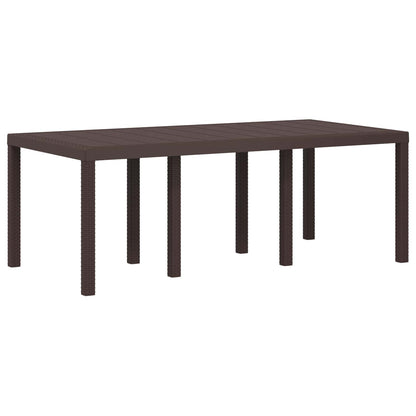 Set da Pranzo per Giardino con cuscino 7 pcs Marrone e Crema PP | homemem39