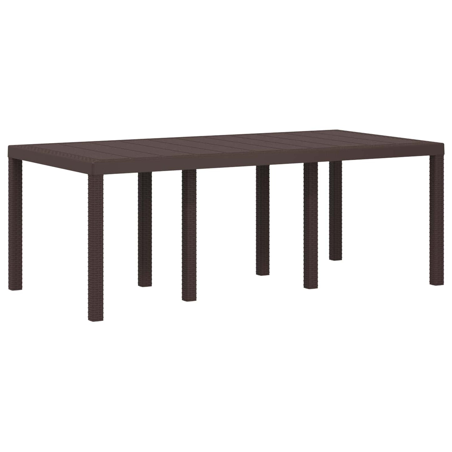 Set da Pranzo per Giardino 7 pcs Marrone e Tortora PP | homemem39
