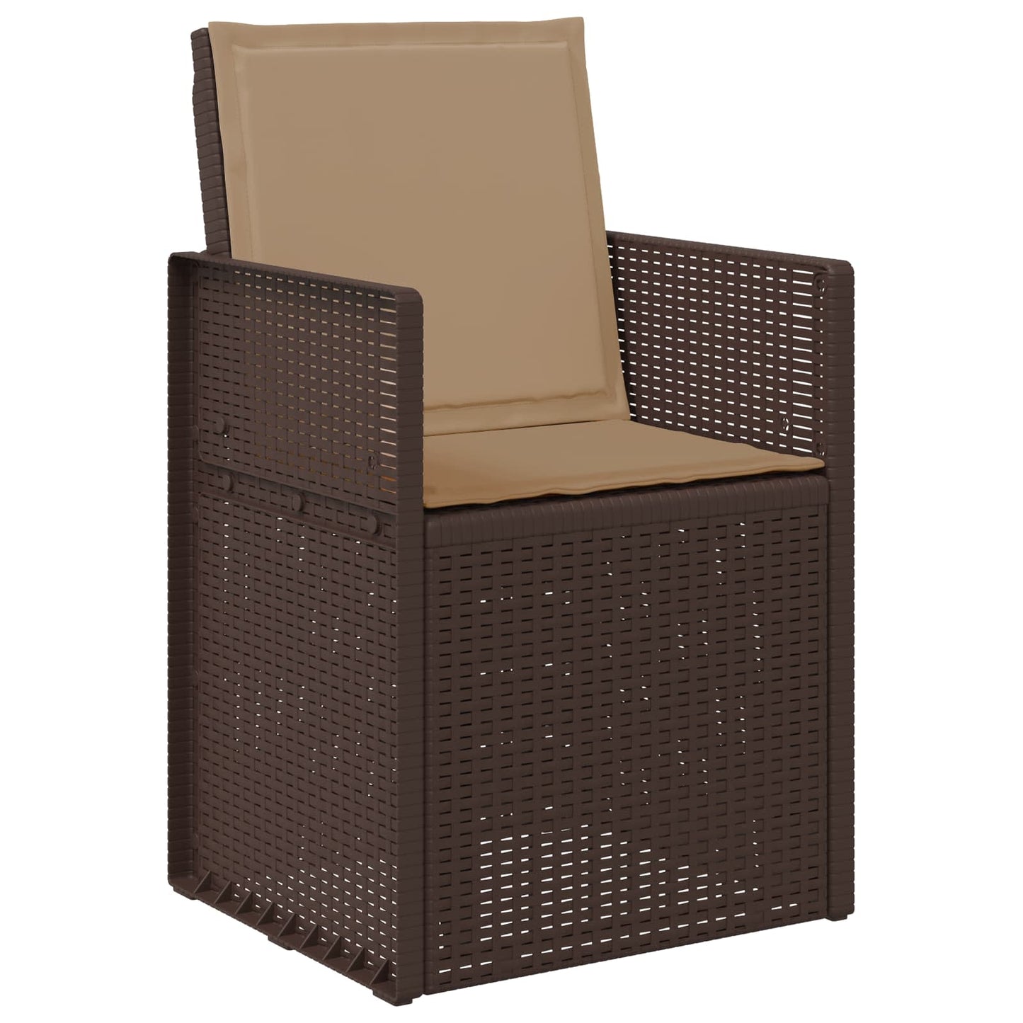Set da Pranzo per Giardino 7 pcs Marrone e Tortora PP | homemem39