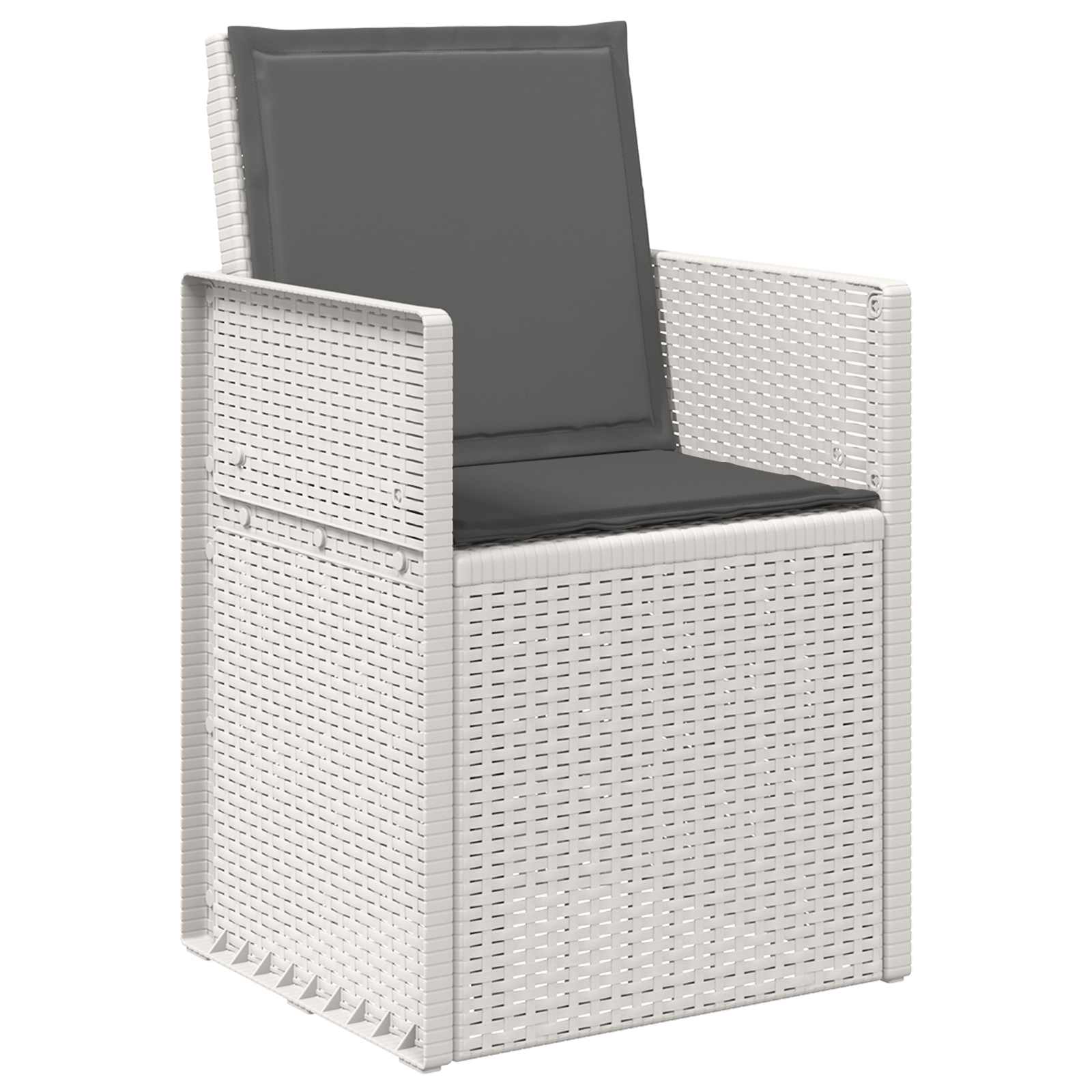 Set da Pranzo per Giardino 7 pcs Bianco e Antracite PP | homemem39