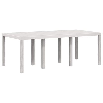 Set da Pranzo per Giardino 7 pcs Bianco e Tortora PP | homemem39