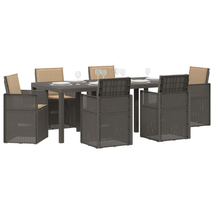 Set da Pranzo per Giardino 7 pcs Grigio chiaro e Tortora PP | homemem39