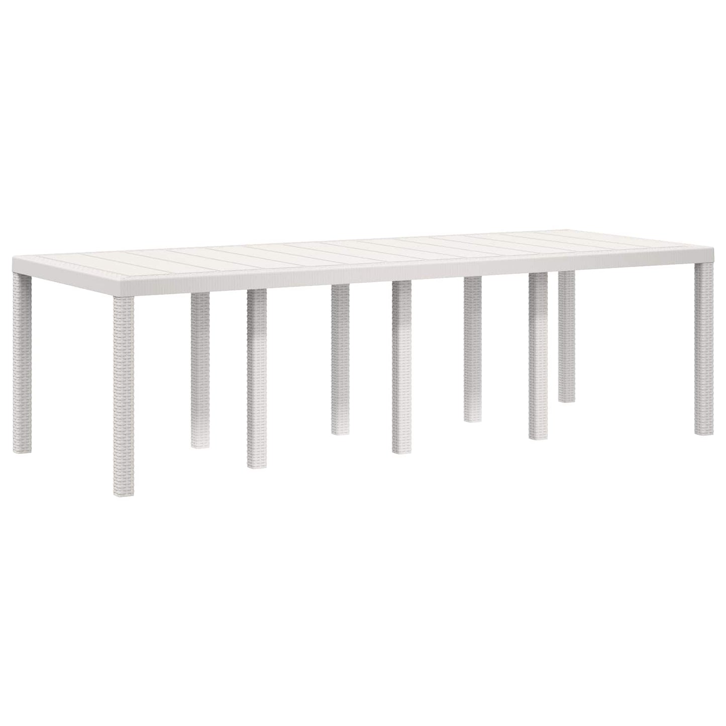 Set da Pranzo per Giardino 9 pz Bianco e Tortora PP