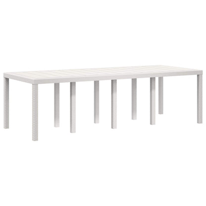 Set da Pranzo per Giardino 9 pz Bianco e Tortora PP