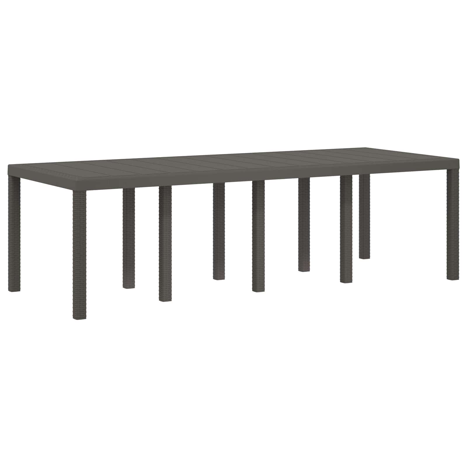 Set da Pranzo per Giardino 9 pz Grigio chiaro e panna PP | homemem39