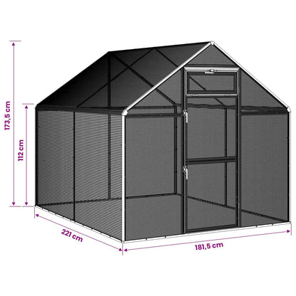 Gabbia per uccelli Antracite 181,5 x 221 x 173,5 cm | homemem39