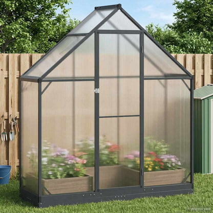 Serra da Giardino con porta Antracite 183,5 x 63,5 x 207 cm | homemem39