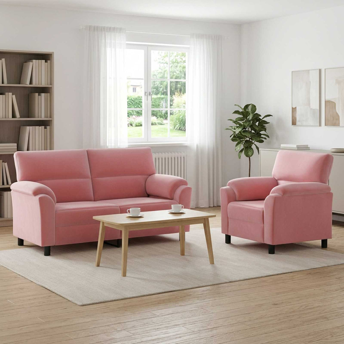Set di divani 2 pcs Rosa Velluto | homemem39