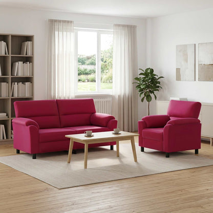 Set di divani 2 pcs Rosso Vino Velluto | homemem39