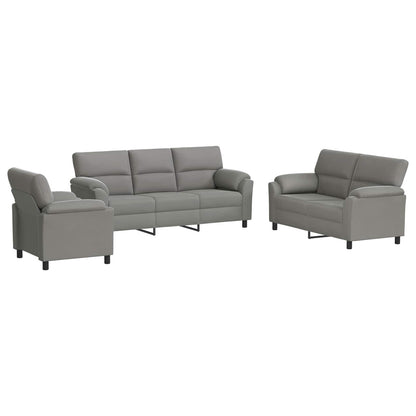Set di divani 3 pcs Grigio Chiaro Velluto | homemem39