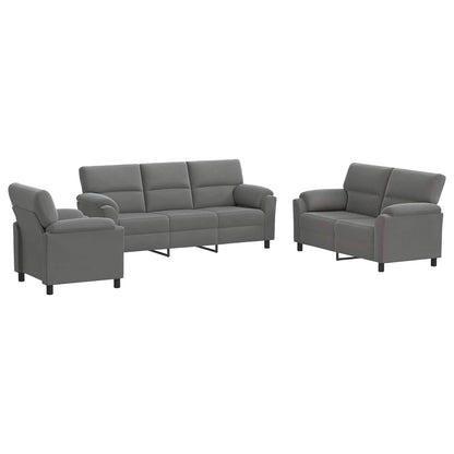 Set di divani 3 pcs Grigio Scuro Velluto | homemem39