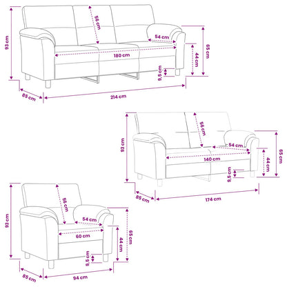 Set di divani 3 pcs Giallo Velluto | homemem39