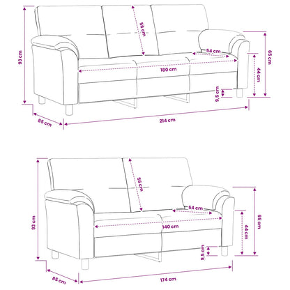 Set di divani 2 pcs Viola Velluto | homemem39