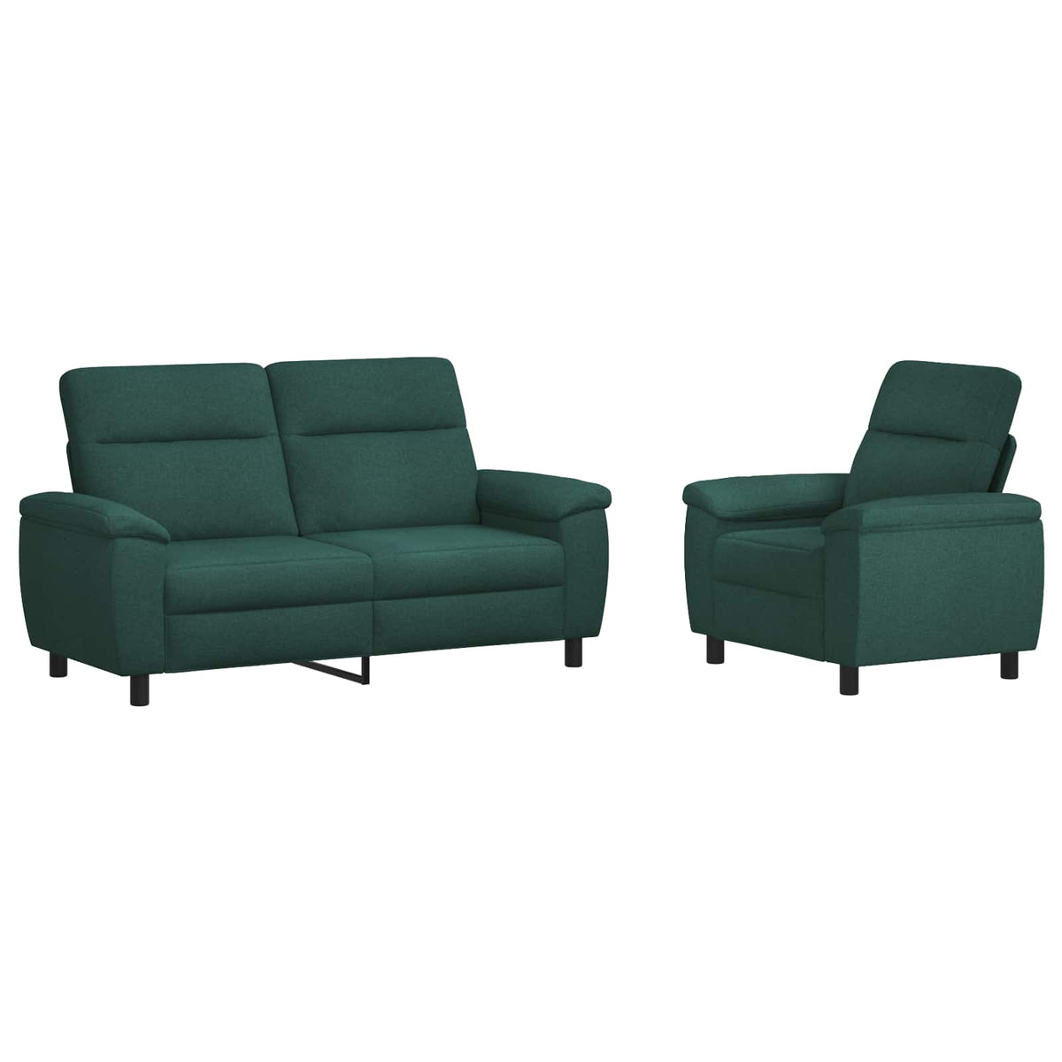 Set di divani 2 pcs Verde Scuro Tessuto | homemem39