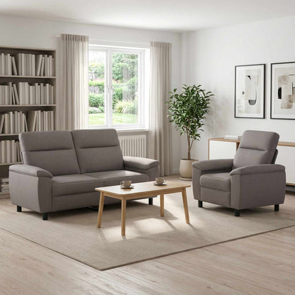 Set di divani 2 pcs Tortora Tessuto | homemem39