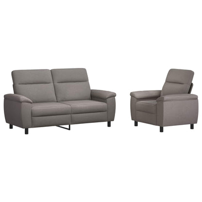 Set di divani 2 pcs Tortora Tessuto | homemem39
