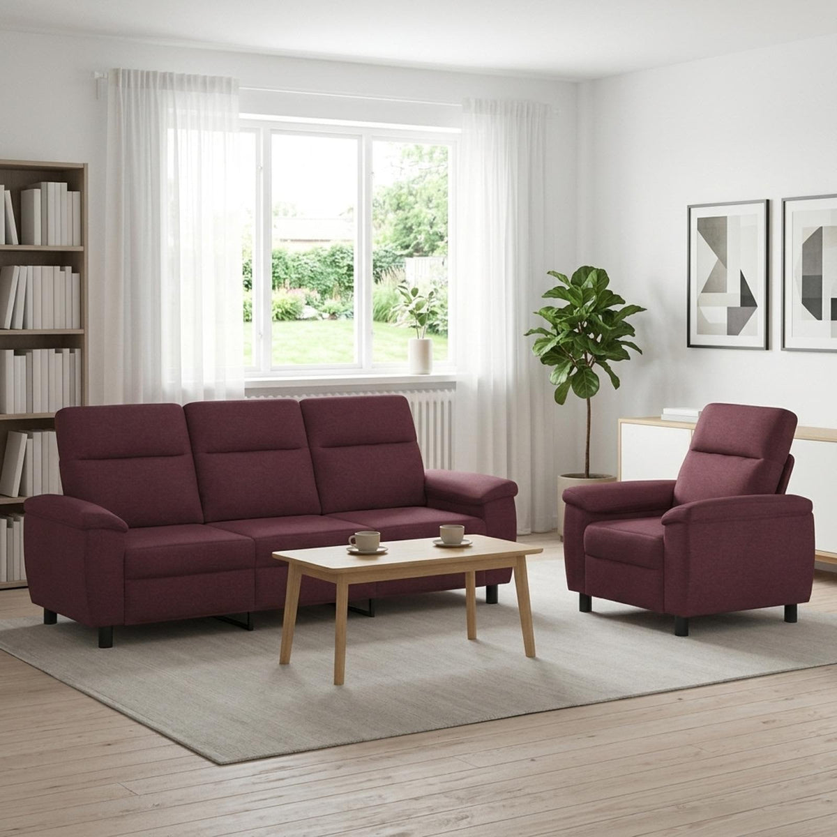 Set di divani 2 pcs Viola Tessuto | homemem39