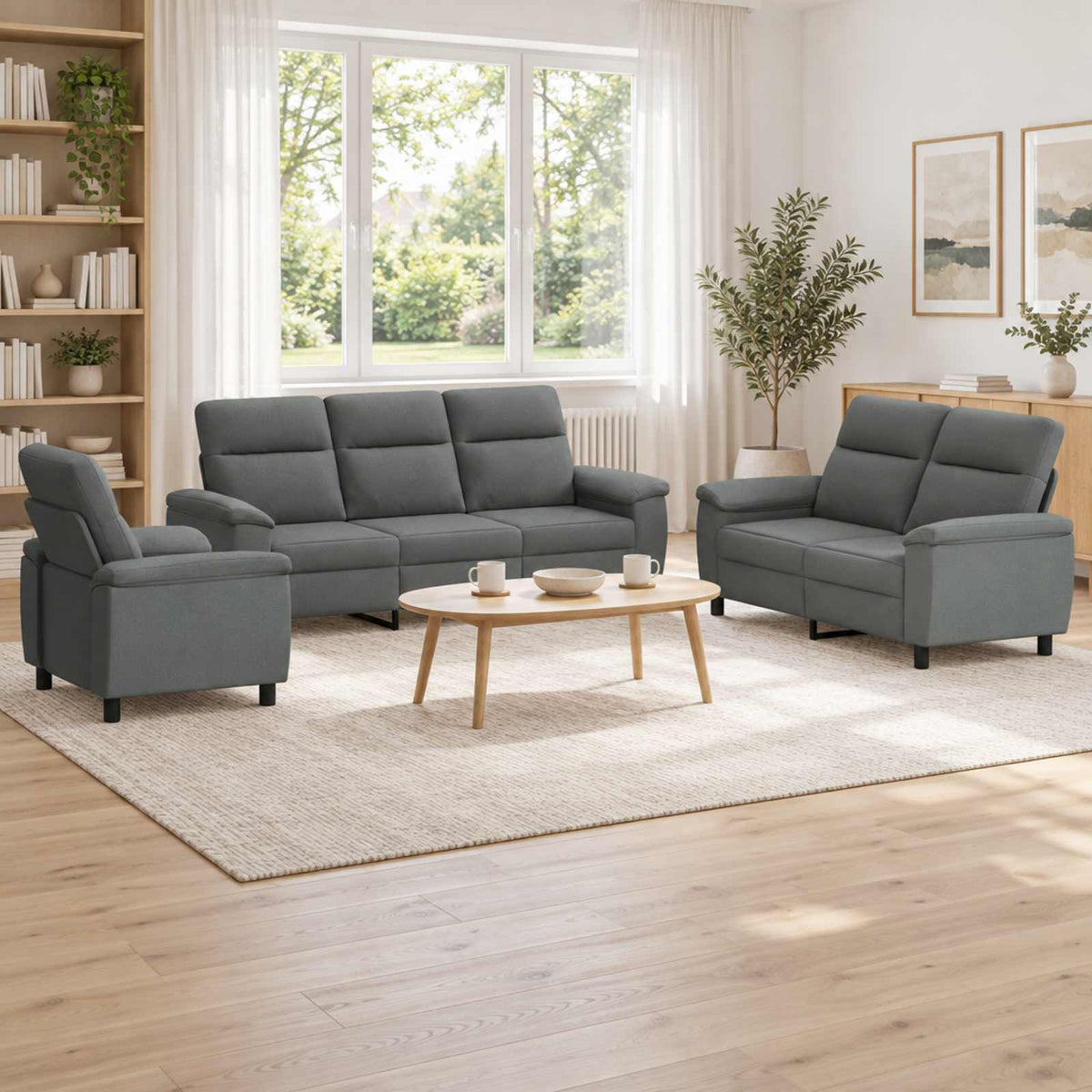 Set di divani 3 pcs Tessuto