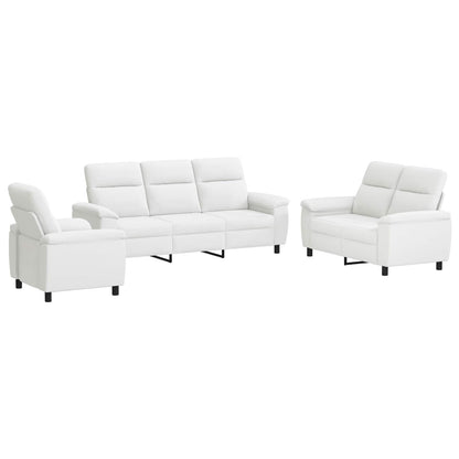 Set di divani 3 pcs Bianco Tessuto | homemem39