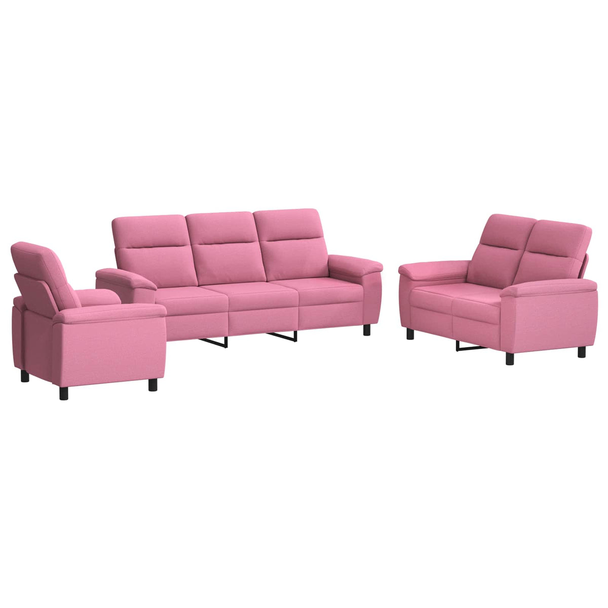 Set di divani 3 pcs Rosa Tessuto | homemem39