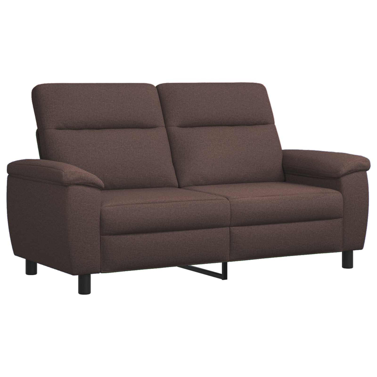 Set di divani 2 pcs Marrone Scuro Tessuto | homemem39