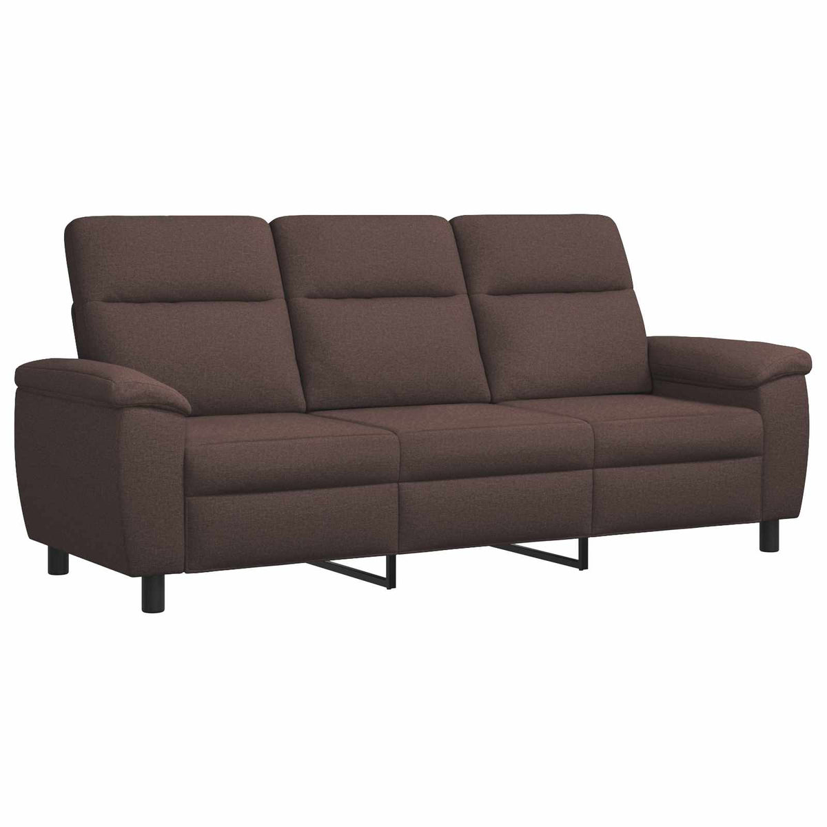 Set di divani 2 pcs Marrone Scuro Tessuto | homemem39